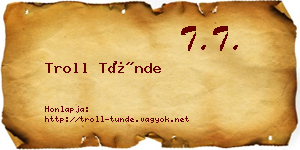 Troll Tünde névjegykártya